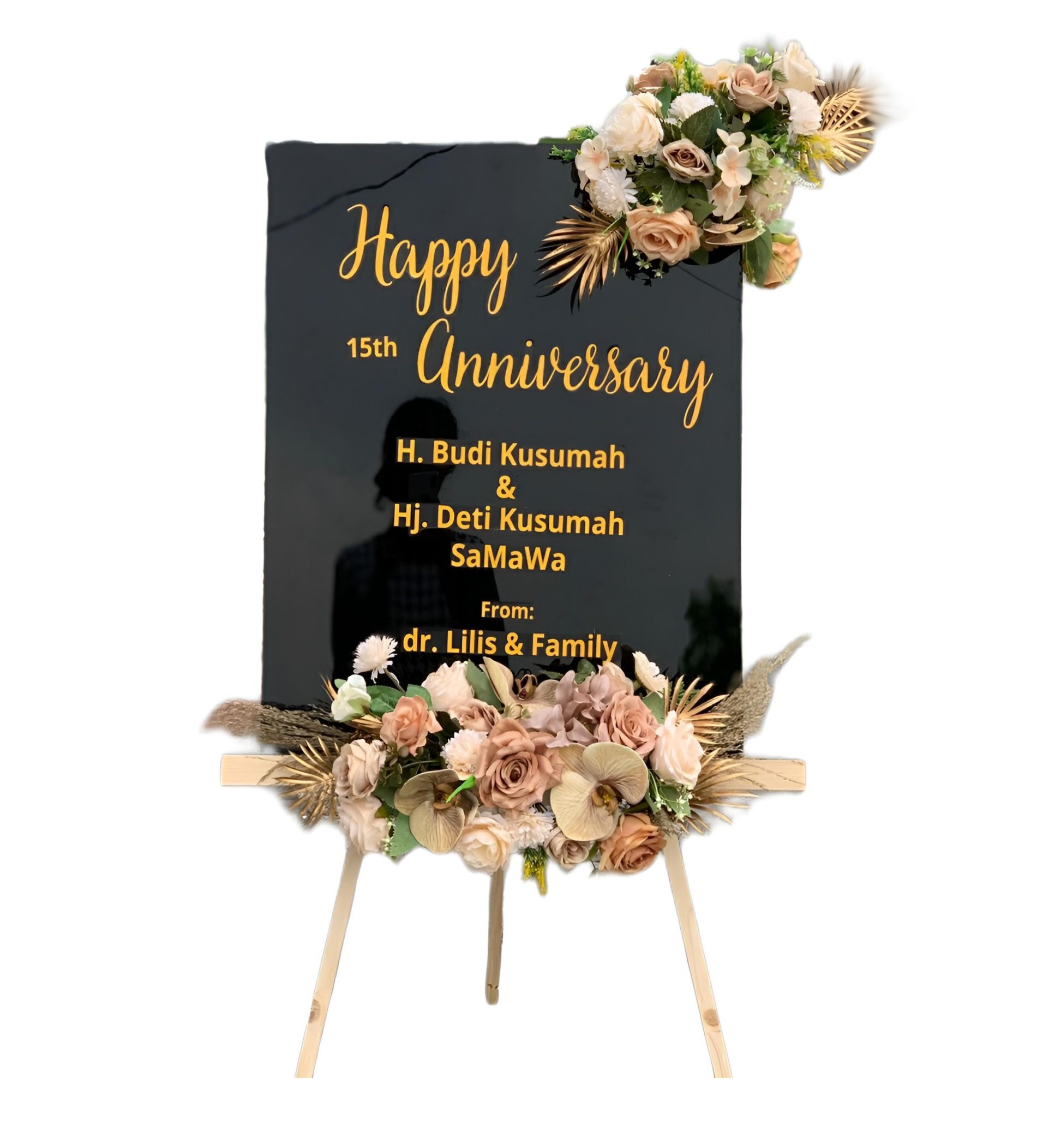 Papan Bunga Akrilik Payung Sekaki