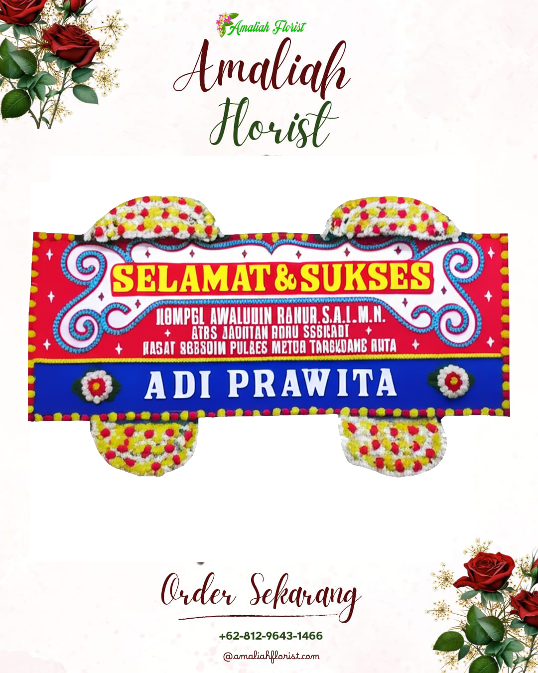 Papan Bunga Ucapan Selamat Payung Sekaki