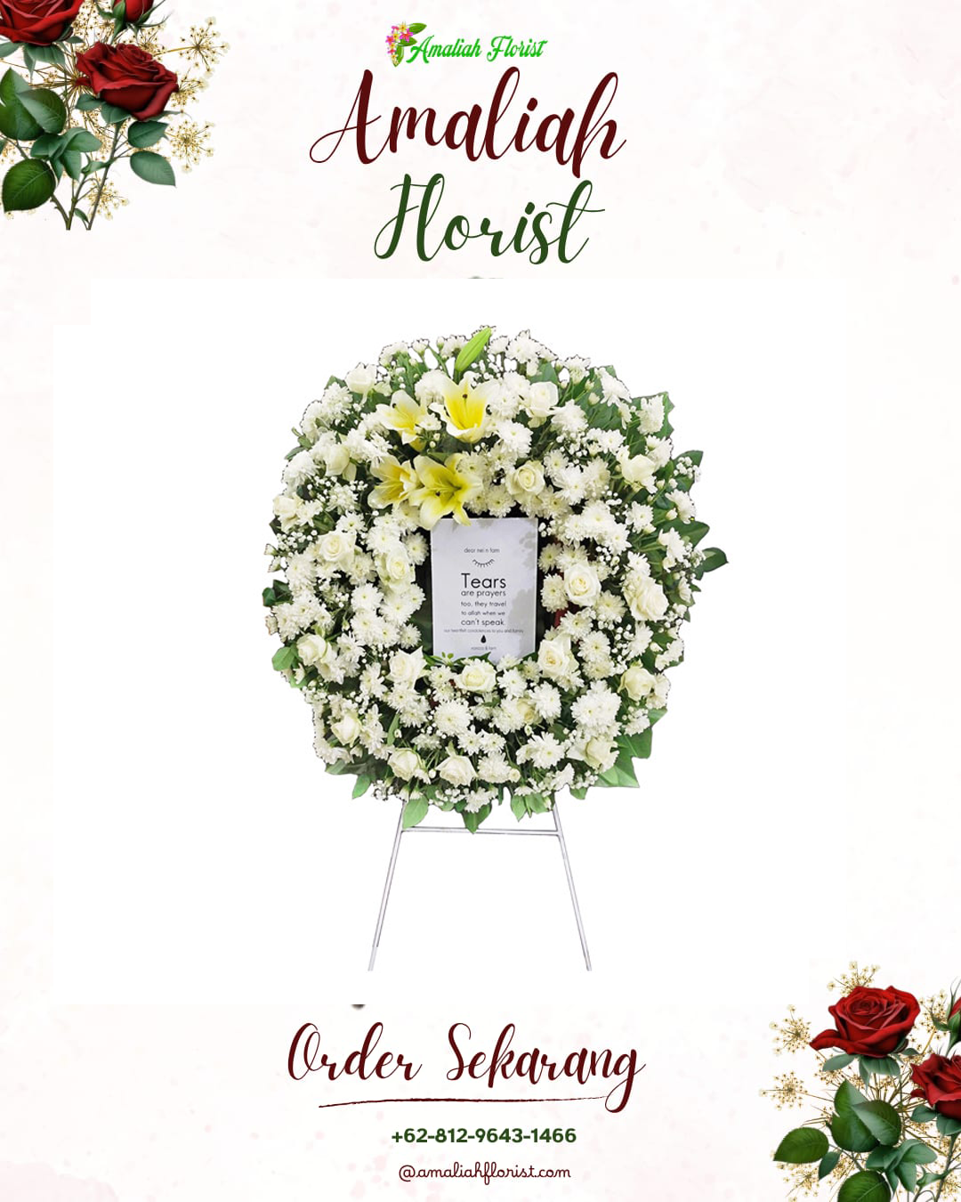 Krans Bunga Duka Payung Sekaki